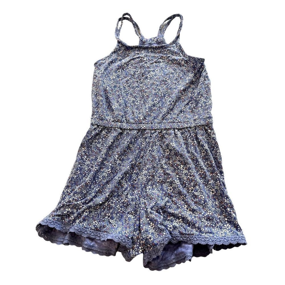 Old Navy Kids Periwinkle Floral Romper 6-7